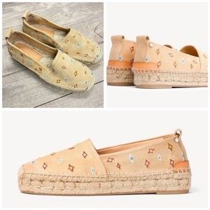 Rag & Bone Adria Espadrille II In Dune Embroidered Size 6 NEW in Box Beautiful